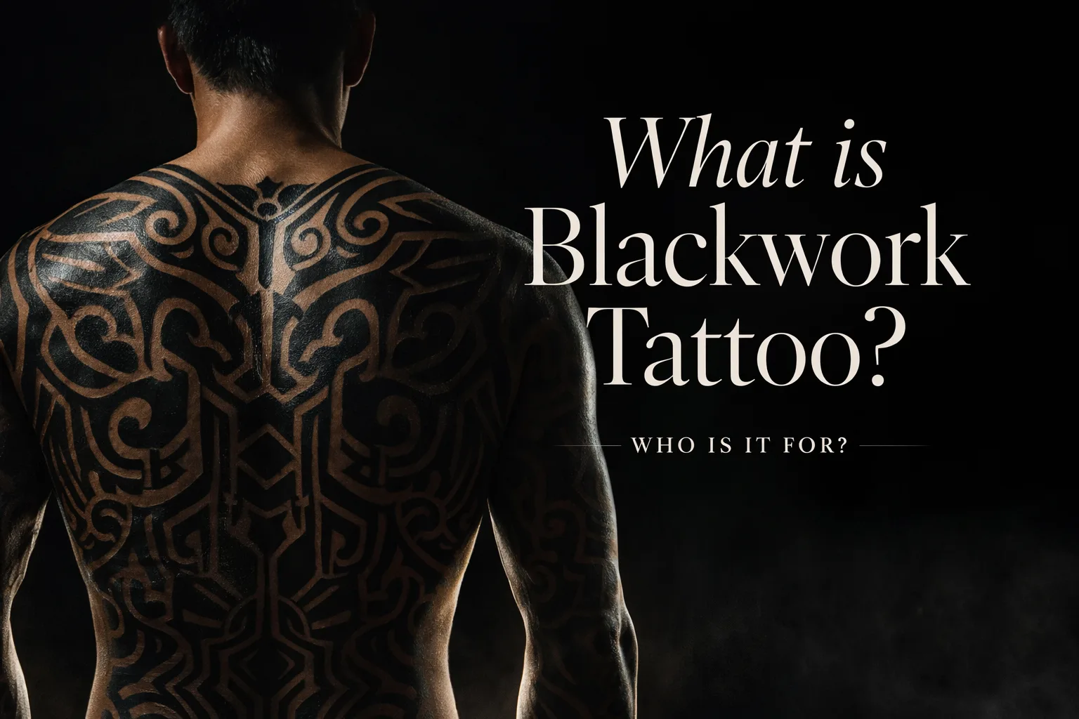Blackwork Tattoo ตัวอย่างลายสักแนวแบล็คเวิร์ก